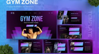 دانلود قالب پاورپوینت Gym Zone فیتنس و ورزشی