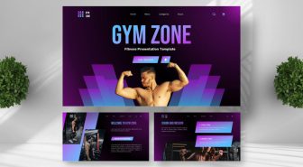 دانلود قالب پاورپوینت Gym Zone فیتنس و ورزشی