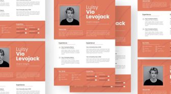 دانلود رزومه لایه باز صورتی سفید Pink White