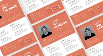 دانلود رزومه لایه باز صورتی سفید Pink White