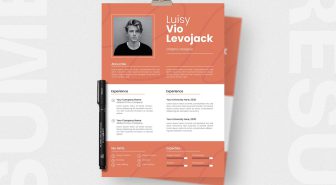 دانلود رزومه لایه باز صورتی سفید Pink White