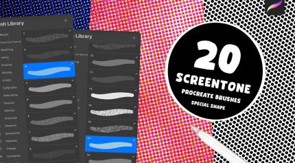 دانلود 20 براش اسکرین تون اشکال خاص پروکریت (رایگان)