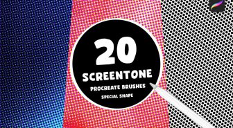 دانلود 20 براش اسکرین تون اشکال خاص پروکریت (رایگان)