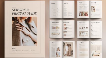 دانلود بروشور لایه باز سرویس و لیست قیمت Service & Pricing