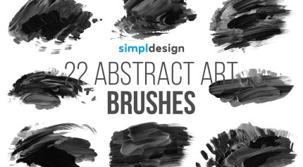 دانلود 22 براش قلم موی هنری انتزاعی فتوشاپ