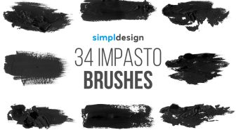 دانلود 34 براش قلم موی نقاشی برجسته فتوشاپ