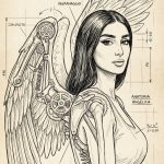 دانلود پرامپت تبدیل عکس به طرح آناتومی و مکانیکی داوینچی