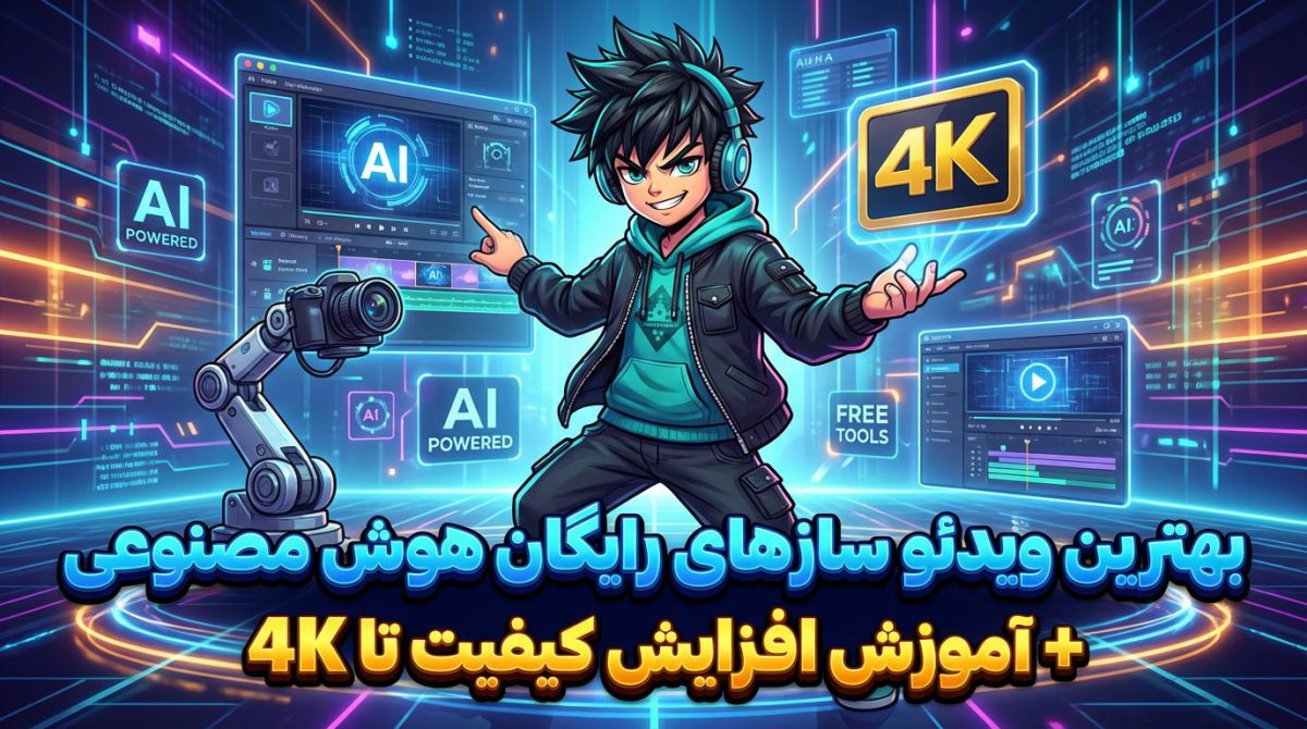 بهترین ویدئو سازهای رایگان هوش مصنوعی + آموزش افزایش کیفیت تا 4K