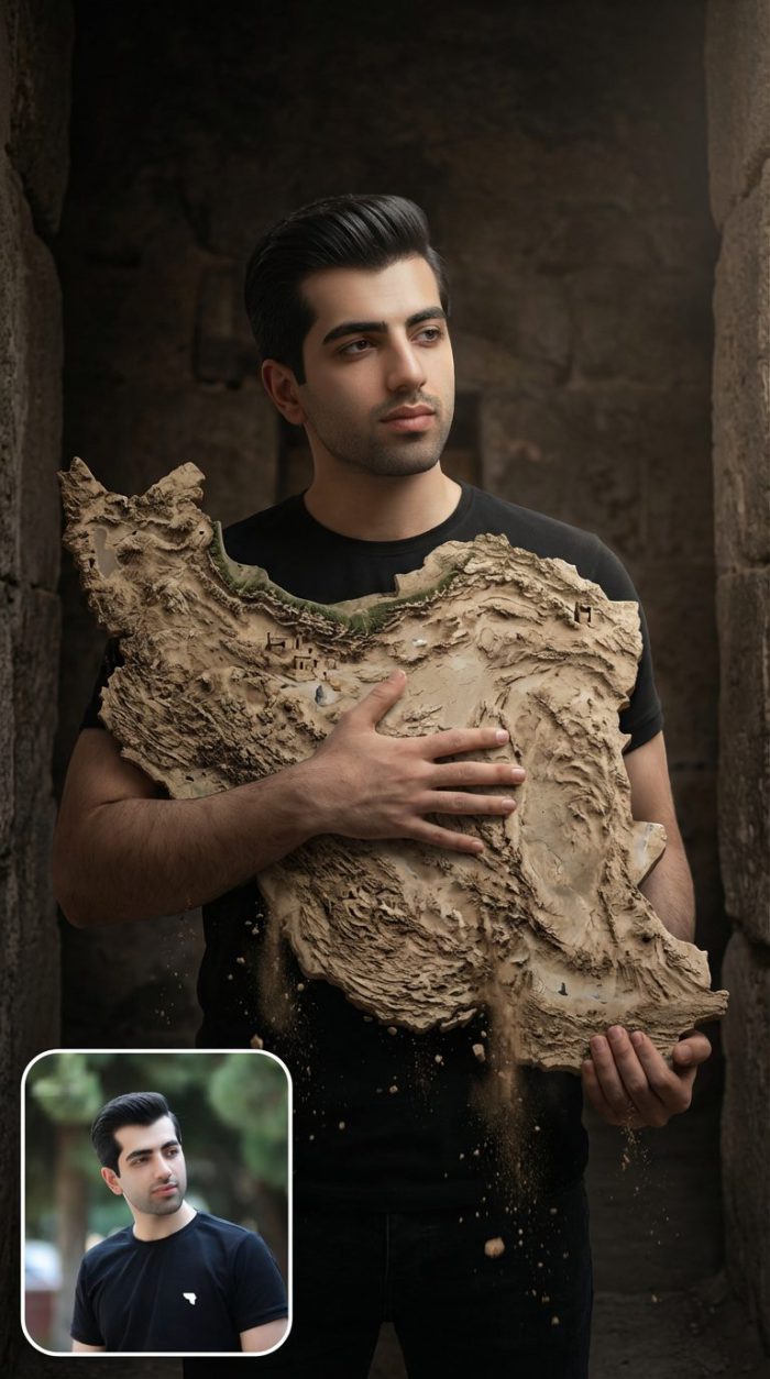 پرامپت های عکس در آغوش گرفتن ایران ( ایران زخمی وطنم )