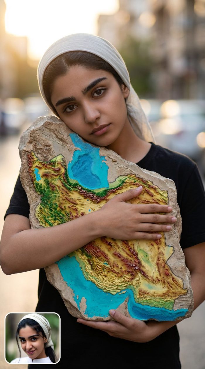 پرامپت های عکس در آغوش گرفتن ایران ( ایران زخمی وطنم )