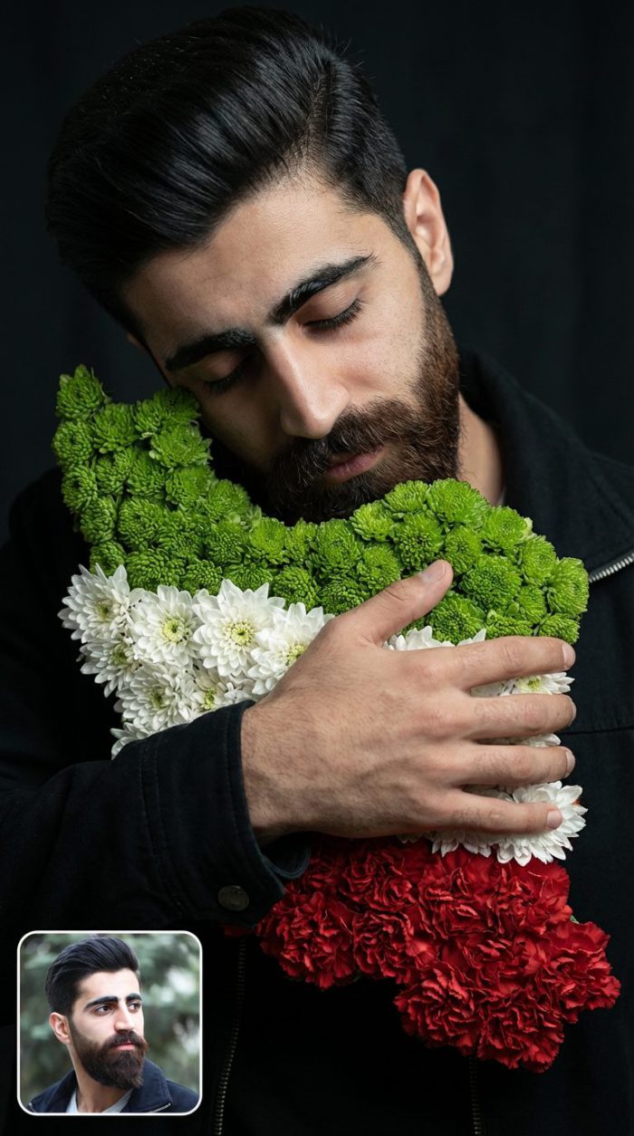 پرامپت های عکس در آغوش گرفتن ایران ( ایران زخمی وطنم )