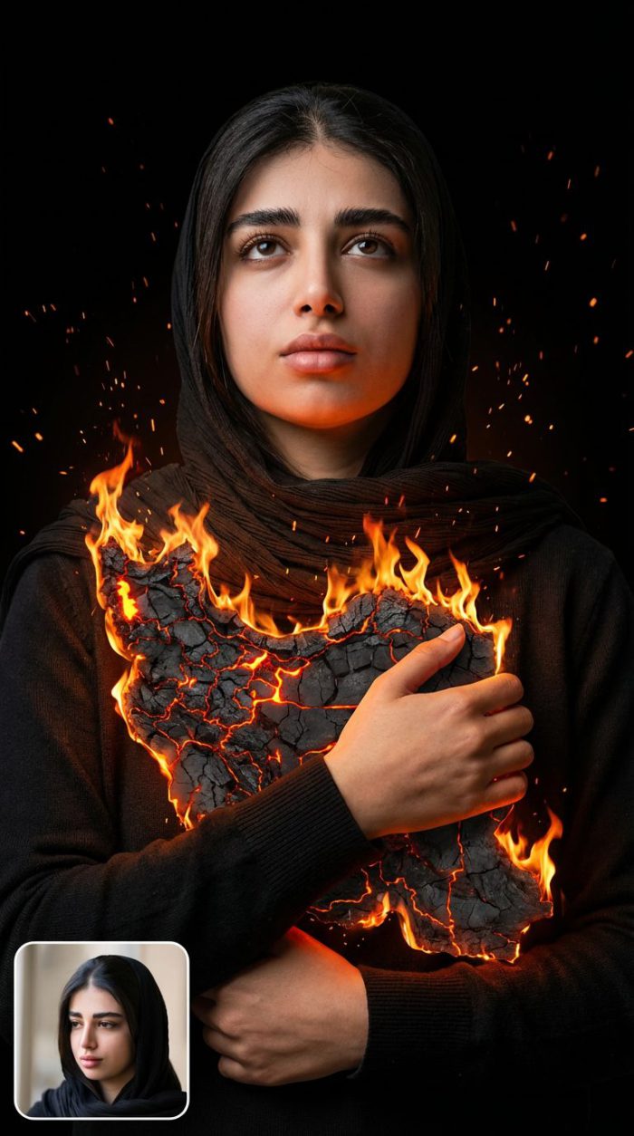 پرامپت های عکس در آغوش گرفتن ایران ( ایران زخمی وطنم )